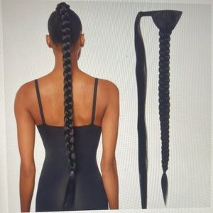 Braided Wrap Around Ponytail (Synthetic) Hair. 36 inches (Color Black